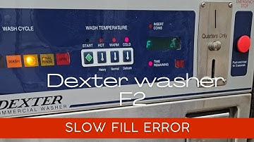 Dexter washer F2 slow fill error #laundromat #dexter #dexterwasher #washerrepair #iowa #illinois