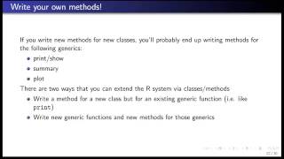 5   6   Classes and Methods in R 34 51