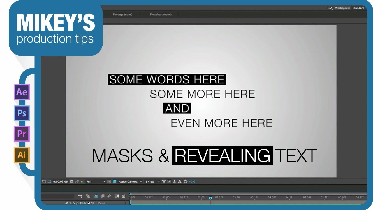 badminton embargo Afrika Working with masks to reveal text in After Effects - YouTube