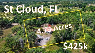 Saint Cloud Florida - nhà có đất rộng 4 73 Acres, bán giá $425k (Nhà cửa Mỹ, Vlog 304)