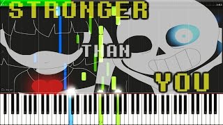 Stronger Than You - Undertale Animation Parody[Syntheisa Piano Cover]