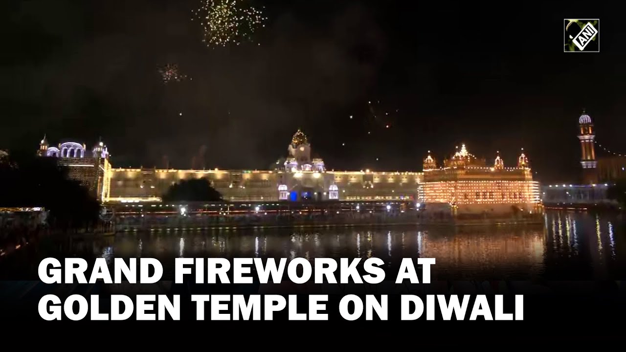 Watch Mesmerizing illumination, fireworks at Golden Temple on the