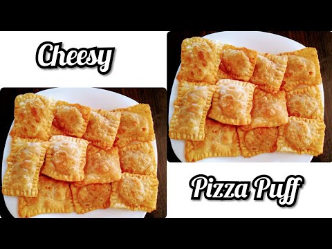 Cheesy Pizza Puff |Snack Recipe