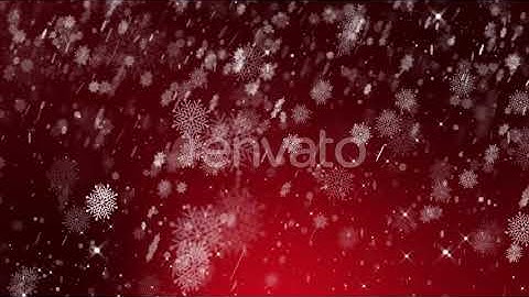 Snowflakes On A Red Background | Motion Graphics - Envato elements