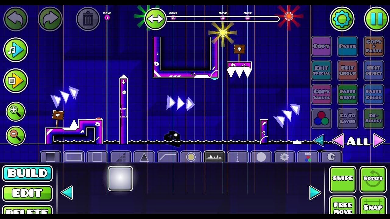 Tutorial De Geometry Dash Construcción - YouTube