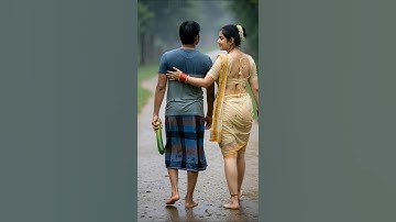 Romantic Rain Walk in Village 🌧️ | Couple Returning Home | Calm & Sleep Rain Sounds