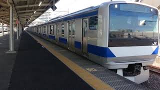 【勝田始発】E531系K405編成 普通上野行き(424M) 勝田駅3番線から発車　【水戸・勝田２８】