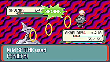 Where to Capture-Catch SPOINK in pokemon SAPPHIRE, RUBY, EMERALD