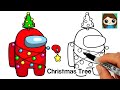 How to Draw AMONG US Christmas Tree | Christmas #4