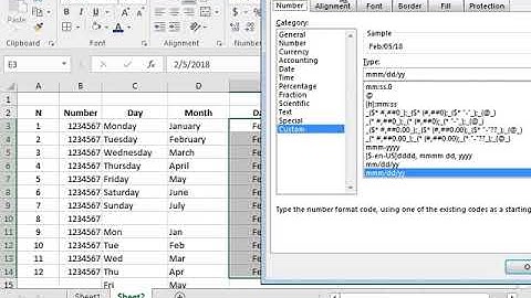 How to format a Date in Excel explained in Khmer