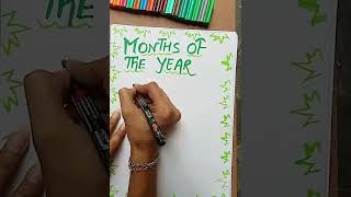 Months of the year drawing | 2022 | Months of the Year Song #shorts