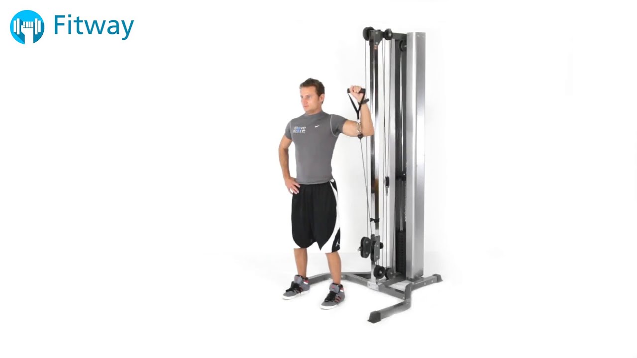 How To Do Cable Scarecrow Single Arm Shoulder Workout Exercise