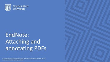 EndNote: Attaching and annotating PDFs
