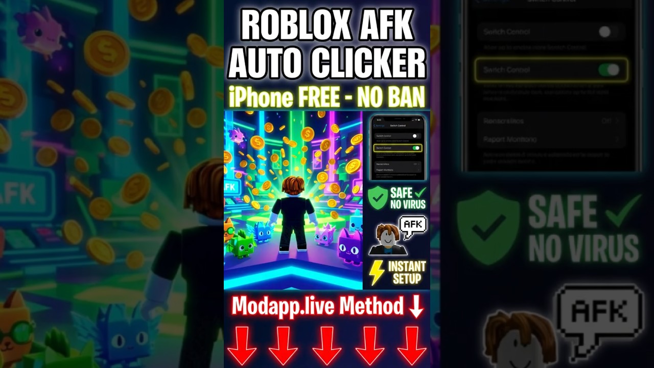 🚨 Roblox AFK Auto Clicker iPhone FREE iOS 17/18 (NO BAN 2026) - Coin Farm 24/7