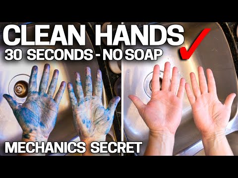 Clean Grease from Hands Instantly NO SOAP or CHEMICALS