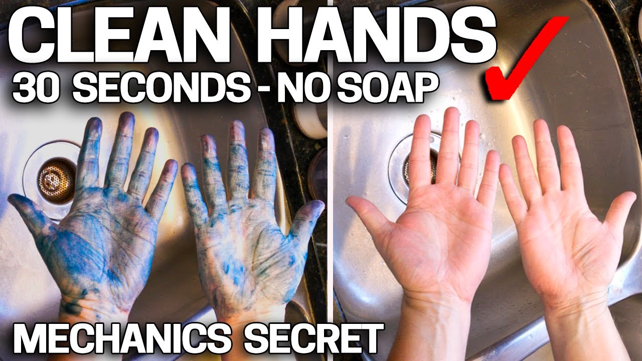 Clean Grease From Hands Instantly No Soap Or Chemicals