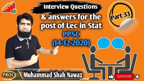 #33 Interview Questions & ans of Statistics lec in PPSC(14-12-2020)