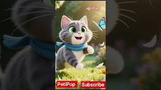 “Curious Kitten Chasing Butterflies 🐾 | Relaxing Cute Cat Animation for Everyone