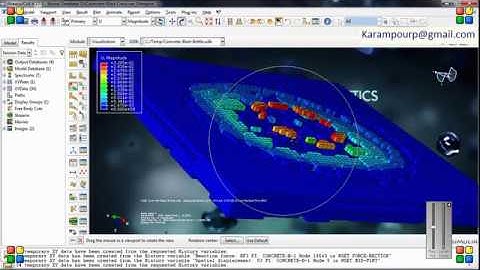 Simulation Blast Explosion near Concrete wall using Damage material  model