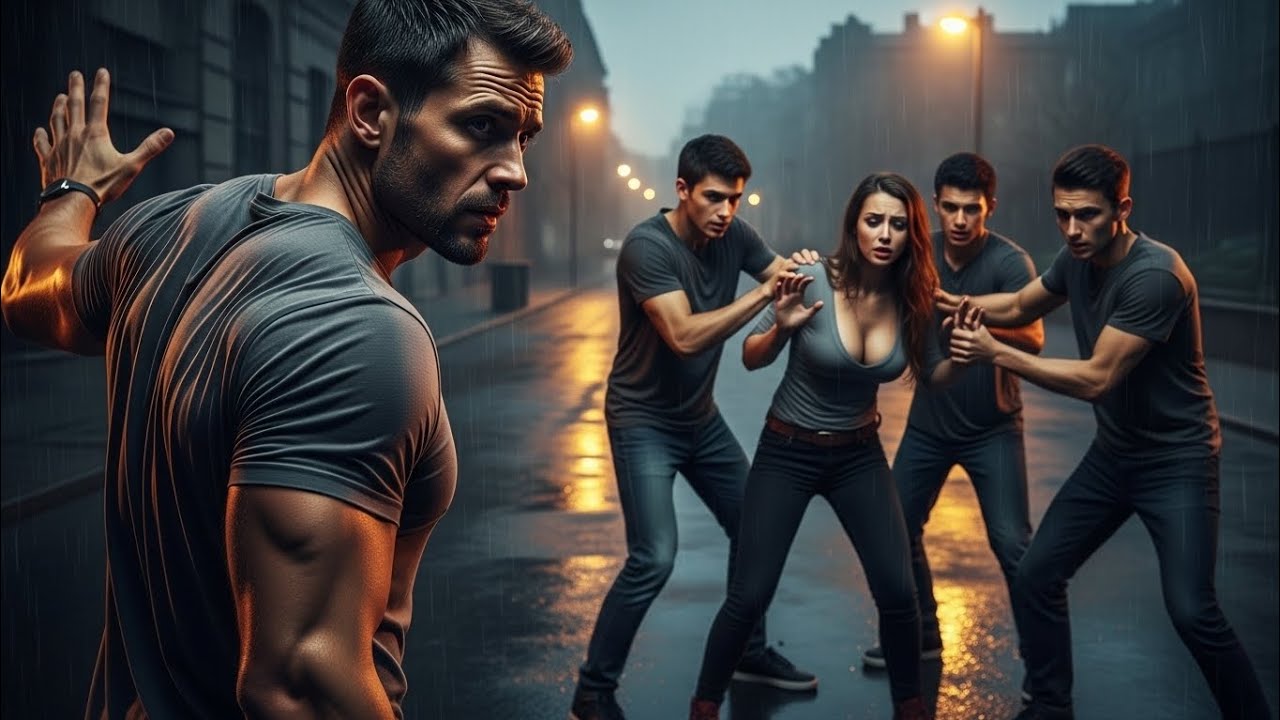 Single Dad Saw Young Men Harassing a Woman  Seconds Later, the Street Went Silent