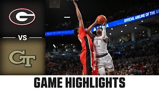 Georgia vs. Georgia Tech Game Highlights | 2024-25 ACC Men’s Basketball