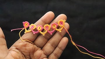 # shuttle tatting # simple pattern for beginners | onion ring | In Tamil | Thread and Needle