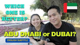 ABU DHABI vs DUBAI | 7 Major Differences and Which One is Better To Live in for EXPATS | English Sub