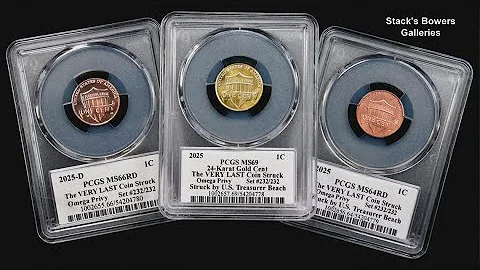 Last pennies ever minted sell at auction