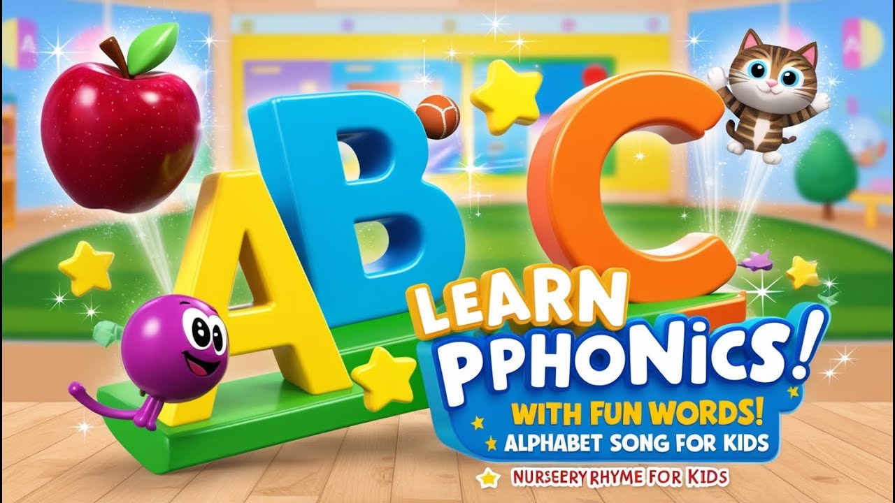 Learn ABC Phonics with Fun Words! 🎵 Alphabet Song for Kids | Two Words ...