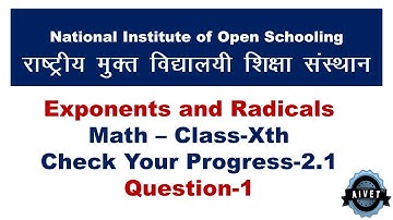 (Check Your Answer 2.1Question -1) NIOS math class 10th