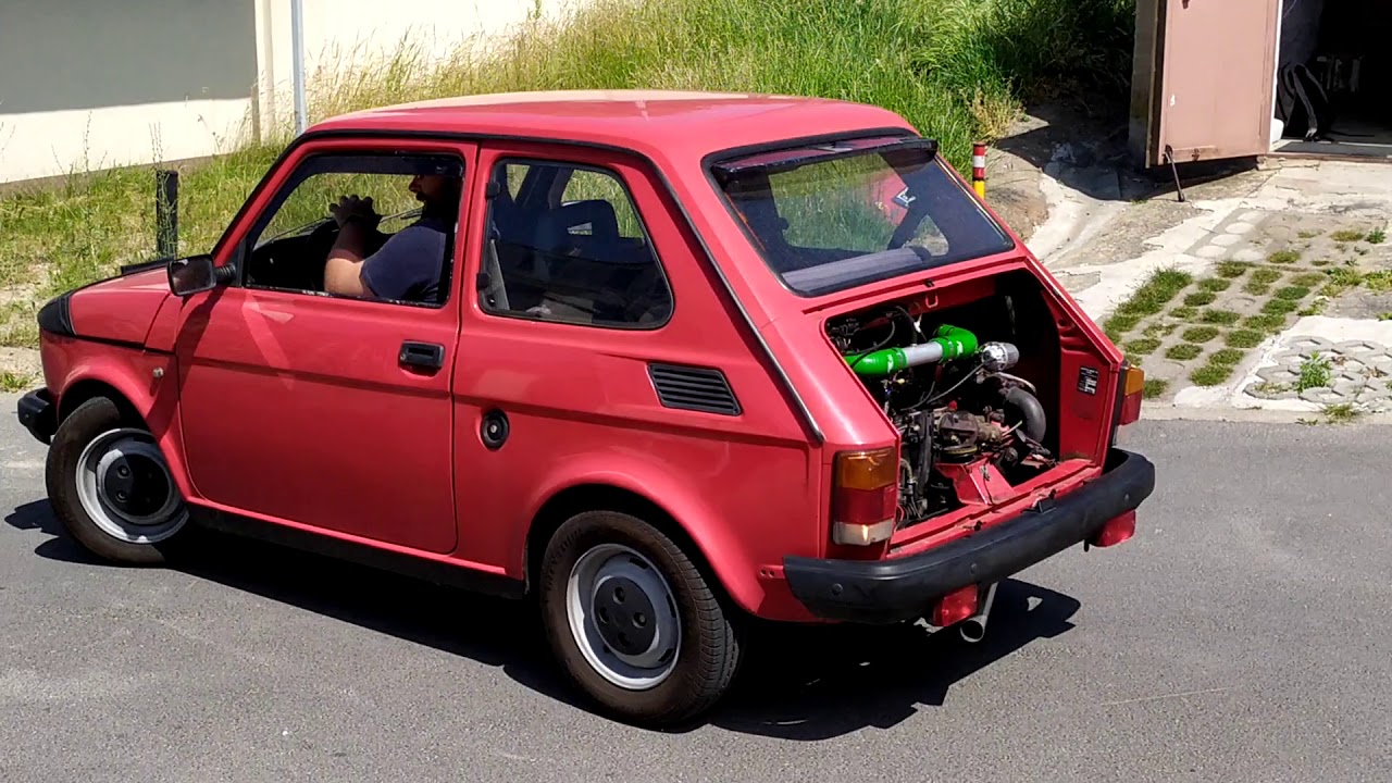 Fiat 126p 650 Turbo 8 Straight pipe test 2 YouTube