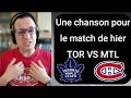 Un rsum du match en chanson entre les canadiens de montral et les maples leafs de toronto