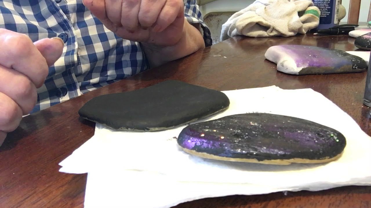Painting Galaxy Rocks with Nail Polish YouTube