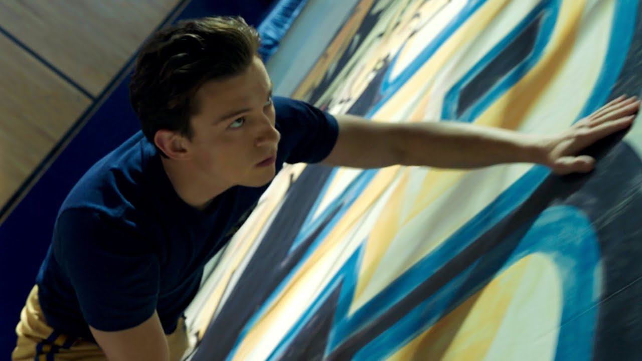 Peter Climbs Up The Gym Wall Scene SpiderMan No Way Home Extended