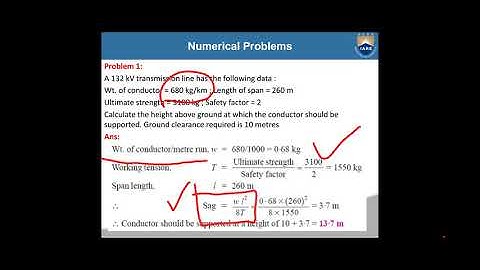 EPTS - Lecture 19: Numerical Problems  ( on calculation of Sag and Tension)
