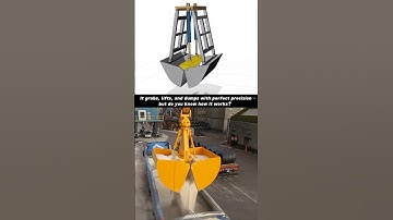How This Clamshell Bucket Works – Explained in Seconds! #engineering