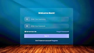 Create Login Form With HTML & CSS
