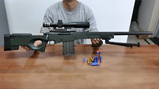 AWM Shell Ejection Soft Bullet Toy Gun Unboxing 2023 - Realistic Sniper Rifle Gun screenshot 3