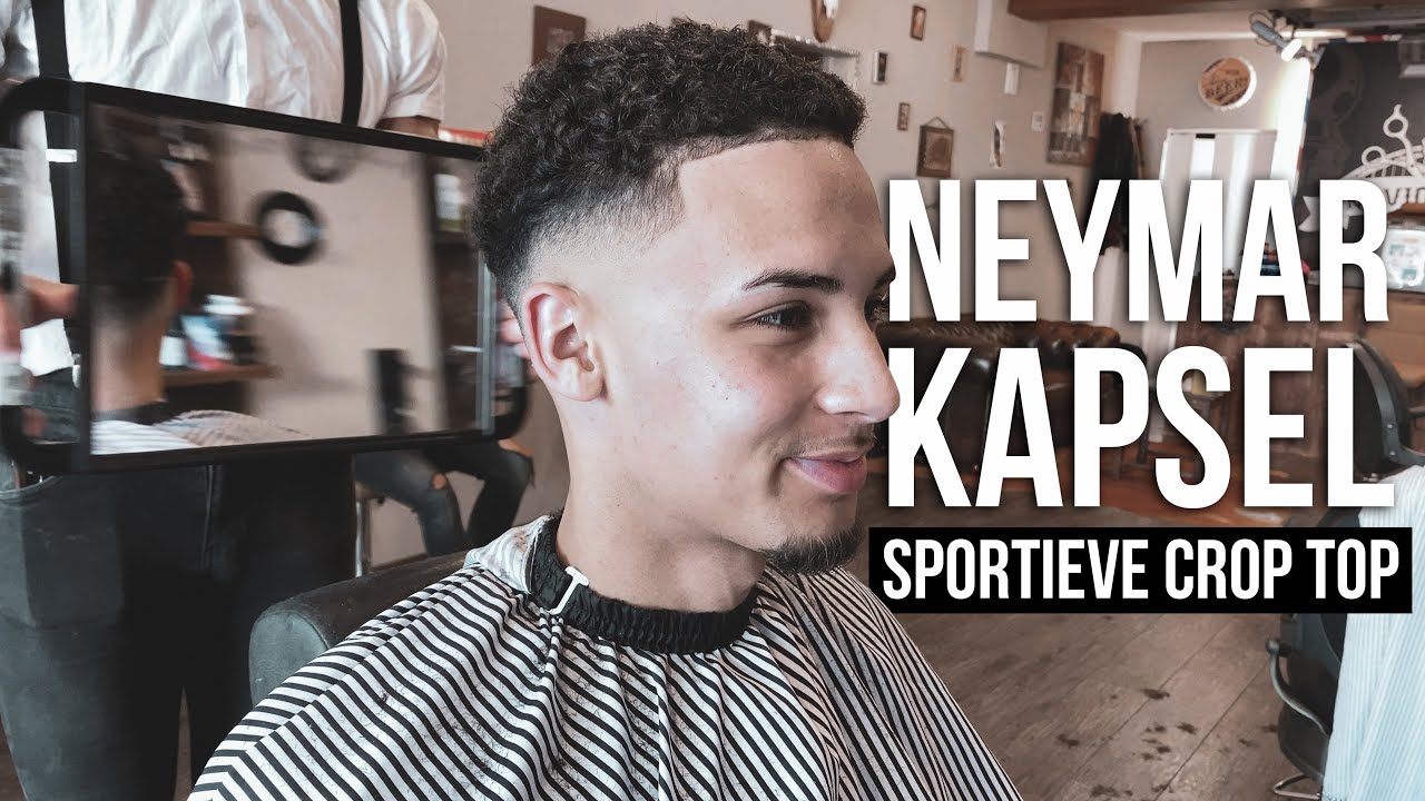Neymar kapsel | Sportieve crop top met superstrakke opscheer | Fademaster Randy