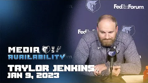 Grizzlies vs Spurs: Coach Taylor Jenkins press con...