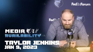 Grizzlies vs Spurs: Coach Taylor Jenkins press conference 01.09.23 screenshot 5