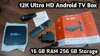 Tx20 Pro 12K Ultra Hd Smart Android Tv Box হই কলট টভ বকস 16 Gb Ram 256 Gb Storage