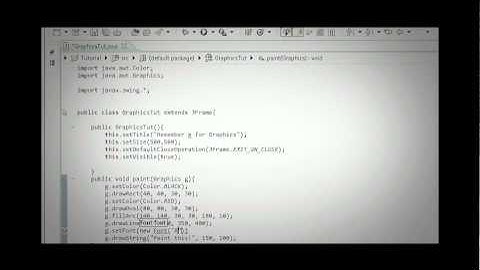 Java programming part 91 Graphics : Java drawString