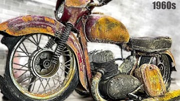 Full Restoration JAWA Motorcycle1960-Old Abandoned Tressure/OneYear Incredible Transformation part-1