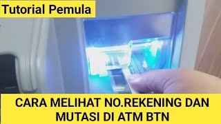 How to check your account number and transaction history at a BTN ATM