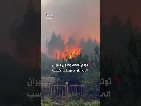 اندلاع حرائق بأطراف كسب بريف اللاذقية قرب الحدود التركية
