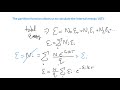 Calculating the internal energy from a partition function