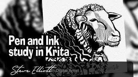 How to draw stylized sheep with pen and ink, suitable for any painting app with an  inking brush