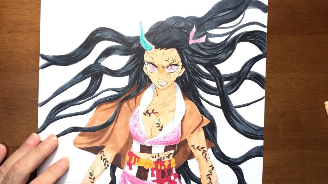 鬼滅の刃 覚醒禰豆子 描いてみた Drawing Youtube
