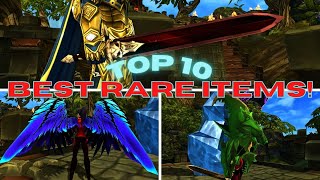 AQ3D Top 10 Best RARE Items In AdventureQuest 3D!